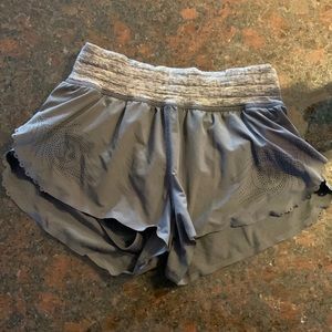 FLASH SALE Lululemon shorts size 2 black with silvery waist band